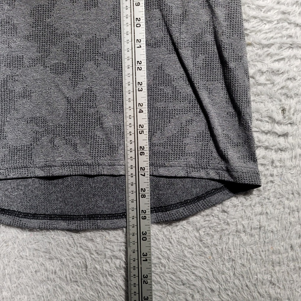 Under Armour Threadborne Heatgear Mens Medium Gray Camo 3/4 Sleeve Fitted Shirt - Picture 4 of 6